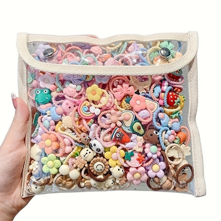 40-60pcs Cartoon Girl Headband Set