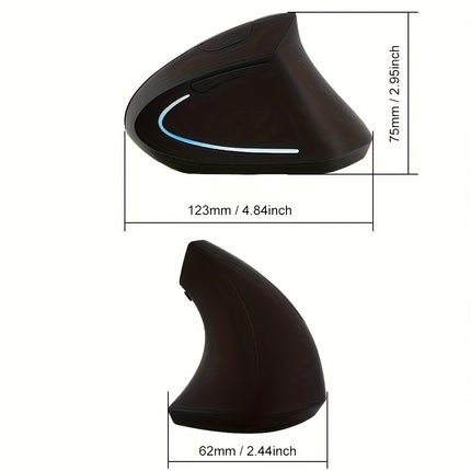 Ergonomic Vertical Wireless Mouse – Game & Work Effortlessl - Monti Bargains