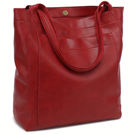 Retro Solid Color Tote Bag