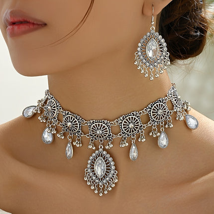 Vintage Hollow Pendant Jewelry Set