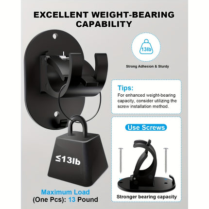 No-Drill Self-Adhesive Curtain Rod Holders