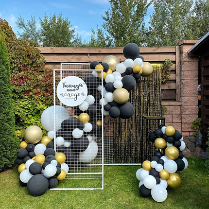 51pcs Black, White & Gold Balloon Set – Perfect for Celebrations
