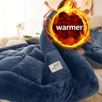 Industrial Sherpa Fleece Quilted Comforter - Thick & Cozy