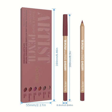 6-Piece Nude Lip Liner Set