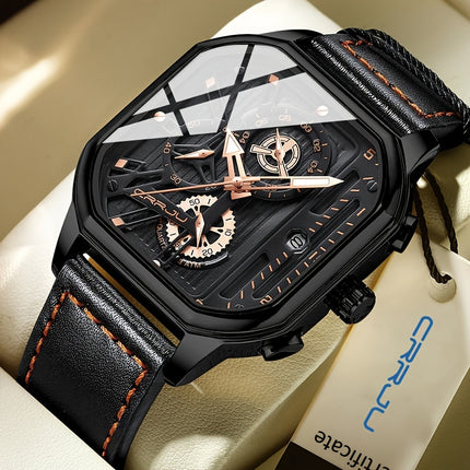 Sleek CRRJU Men's Chronograph Watch