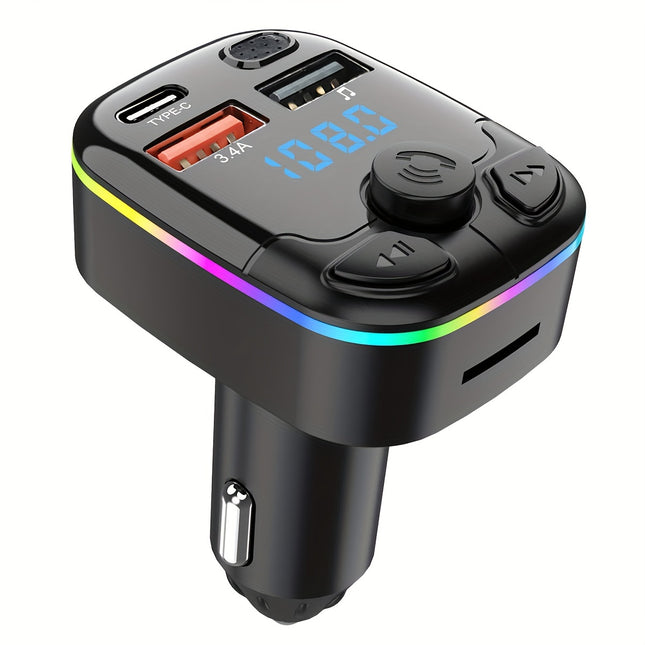 Wireless 5.0 Car Transmitter - Music, Calls & Charging