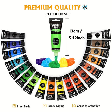 Vibrant Acrylic Paint Set - Creative Art Made Easy