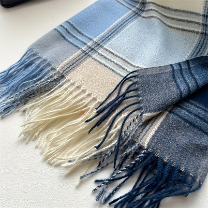 Cozy Faux Cashmere Tassel Scarf
