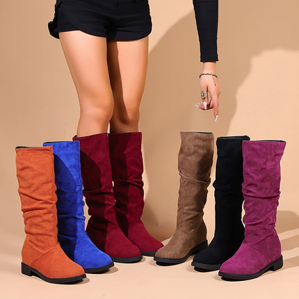 Stylish Slouchy Mid-Calf Boots