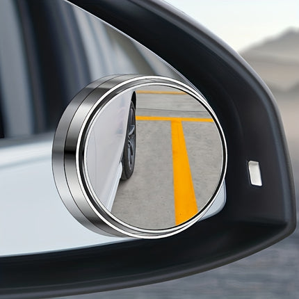 2pcs Adjustable Car Rearview Blind Spot Mirror – 360° HD