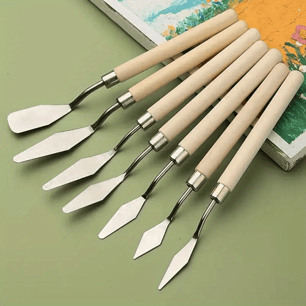 7-Piece Stainless Steel Painting Knife Set