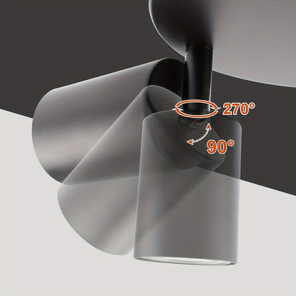 LED Rotating Ceiling Spotlight – Vintage 2-Bulb Design