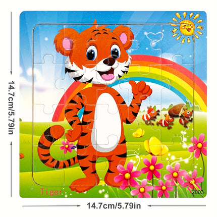 20-Piece Wooden Jigsaw Puzzles – Fun Learning for Kids! - Monti Bargains