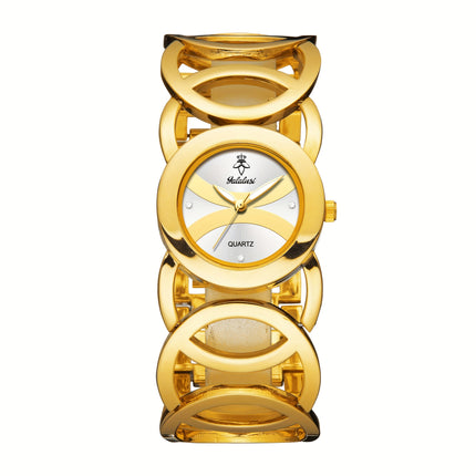 Elegant Golden Women's Quartz Watch