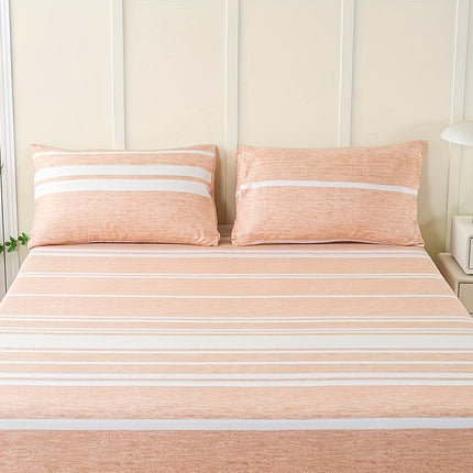 Striped Print Bedding Set - Soft, Comfortable All-Season Set
