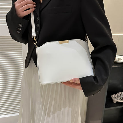 Classic Solid Color Shell Shoulder Bag