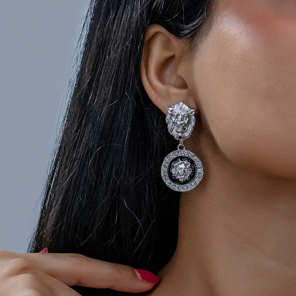 Elegant Lion Head Dangle Earrings