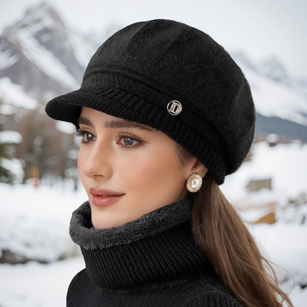 Women’s Knit Beanie with Visor