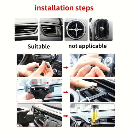 Adjustable Car Cup Holder with Non-Slip Sponge Pad