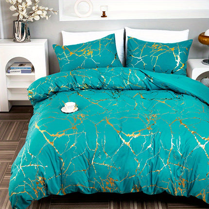 Soft Bronzing Duvet Cover Set - 3pcs, Elegant Comfort