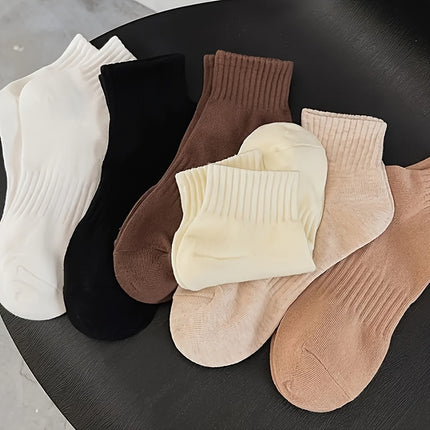 Women's Ribbed Crew Socks (6 Pairs)