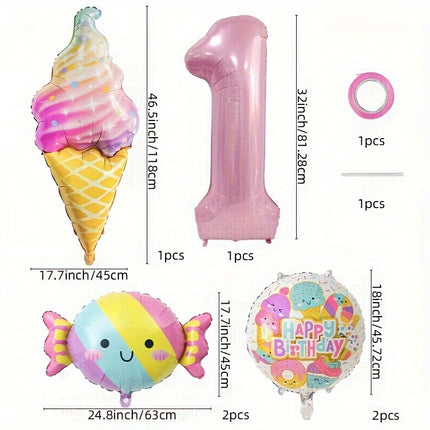 Birthday Party Decorations 81.28 cm Pink Number Balloons