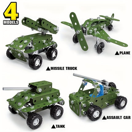 166pcs STEAM Building Blocks – Military Series Educational Toys