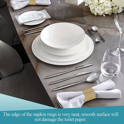 10pcs Elegant Rhinestone Napkin Buckle