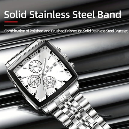 Luxury Blue Rectangle Quartz Watch