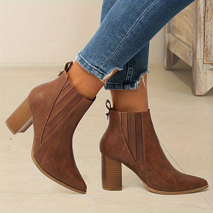 Trendy Chunky Heel Chelsea Boots