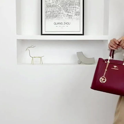 Chic Waterproof Faux Leather Handbag – Versatile Crossbody Style - Monti Bargains