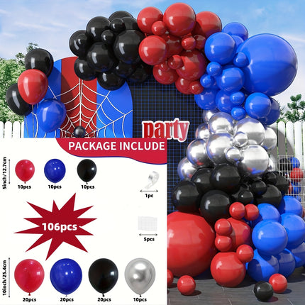 106pcs Spider Hero Balloon Arch Kit
