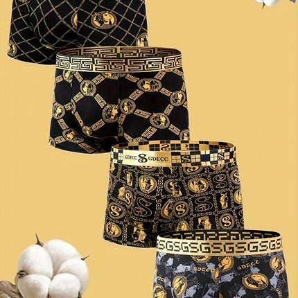 Black Golden Waistband Luxury Boxer Briefs