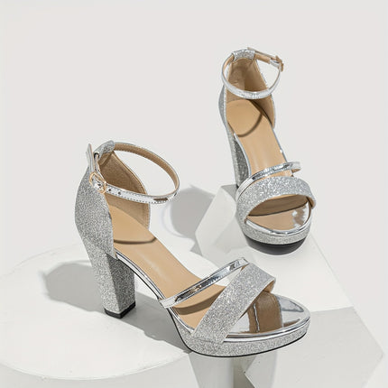 Elegant One-Strap High-Heeled Sandals