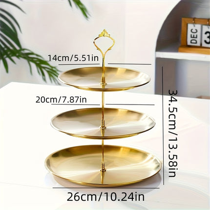 3-Tier Stainless Steel Cake Stand