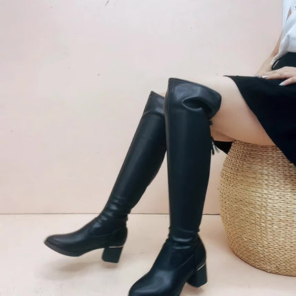Chic Stretch Fit Over-the-Knee Boots