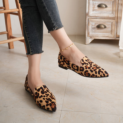 Women's Leopard Print Pointed Flats