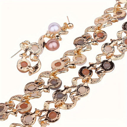 Colorful Faux Pearl Bridal Set