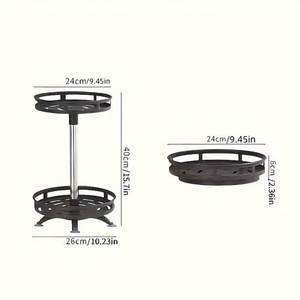 Sleek Rotating Organizer - Adjustable Height for Any Space