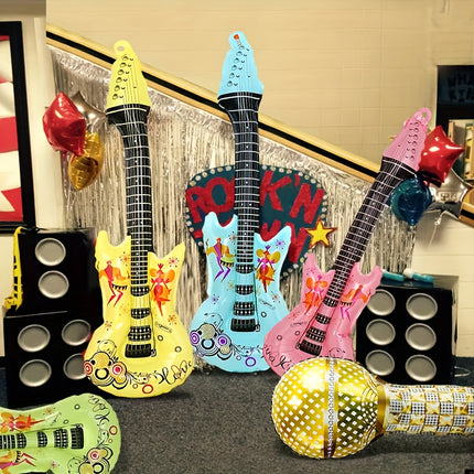 6pcs/5pcs/Set New Rock-Style Expandable Guitar Balloons