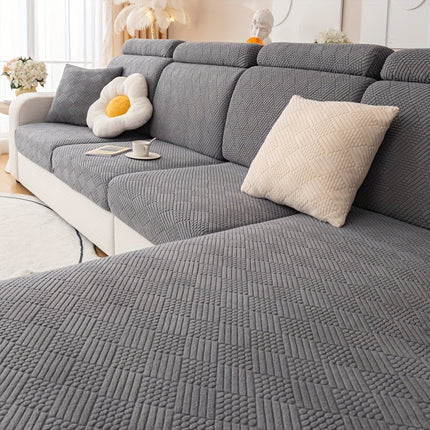 Modern Polar Fleece Sofa Slipcover - Elastic-Fit, Pet-Friendly Protector