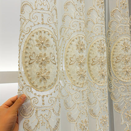 Glam Sheer Curtains with Beads