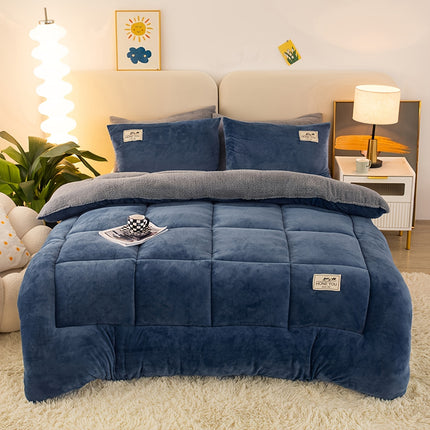 Industrial Sherpa Fleece Quilted Comforter - Thick & Cozy