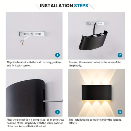 6W LED Wall Lamp - Waterproof, Easy Install for Indoor/Outdoor