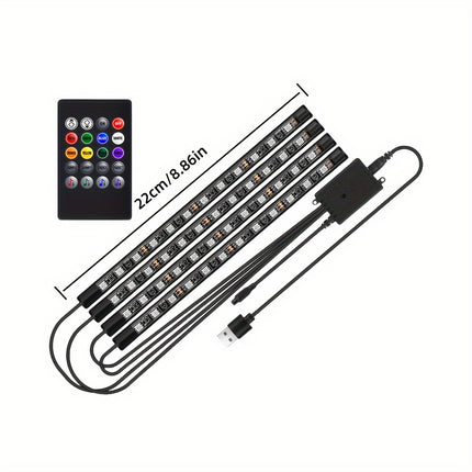LED Car Interior Lights – Music Sync, Colorful Ambiance