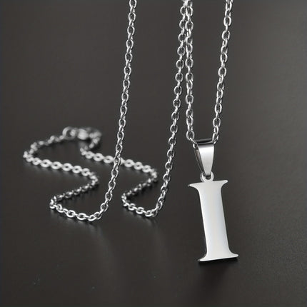 Minimalist Alphabet Stainless Steel Necklace