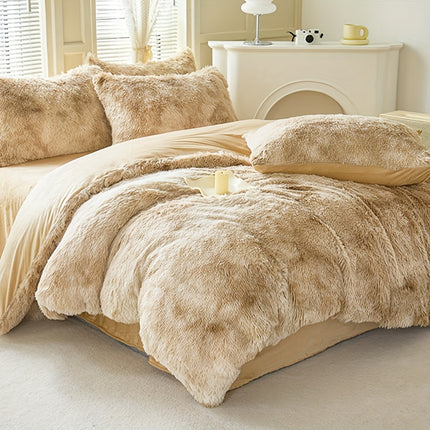 Tie-Dye Plush Duvet Cover Set - Soft & Cozy