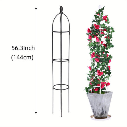 Elegant White Tower Trellis for Climbing Plants & Vines
