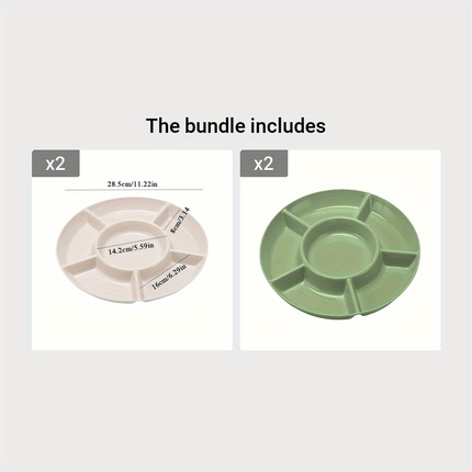 6-Compartment Round Snack Plate: Perfect for Parties