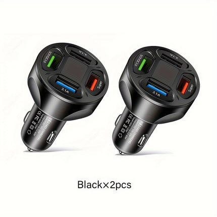 120W 4-in-1 Car Charger with Digital Display